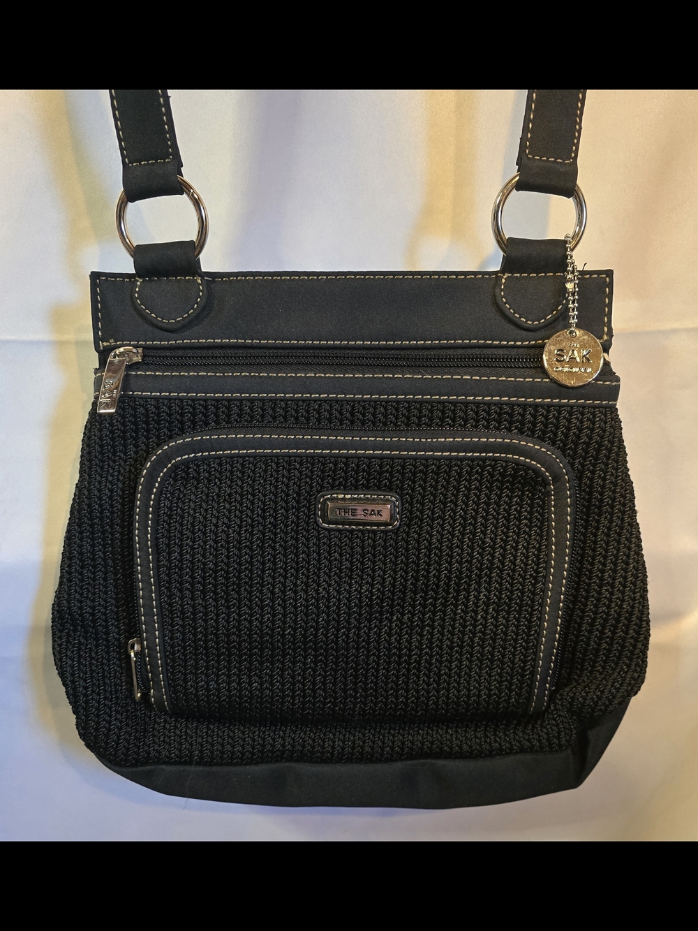 The Sak Original Black Woven Bag